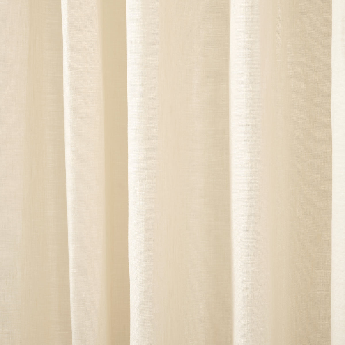 Rafe Slubbed Pure Linen Curtains in Cream, drape close up