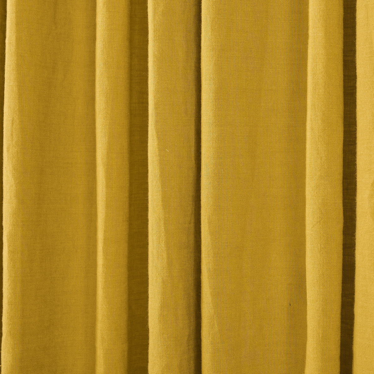 Ainsley Pure Linen Curtains in Ochre, drape close up