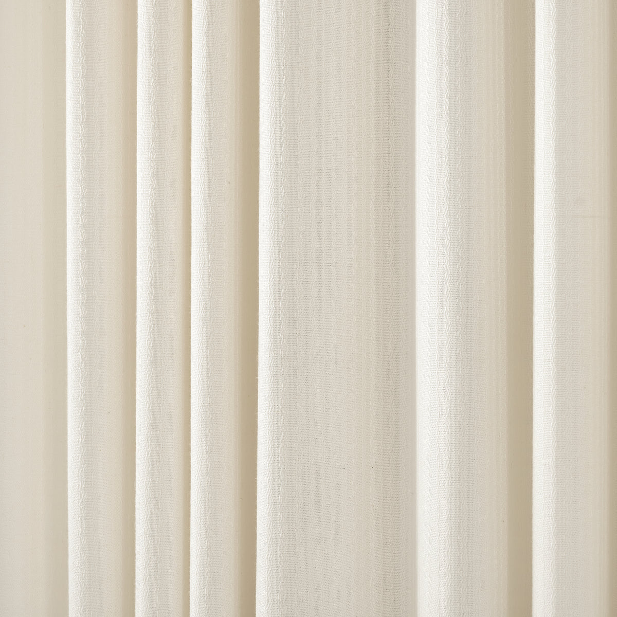 Ansel Slub Weave Curtains in Warm Chalk, drape close up