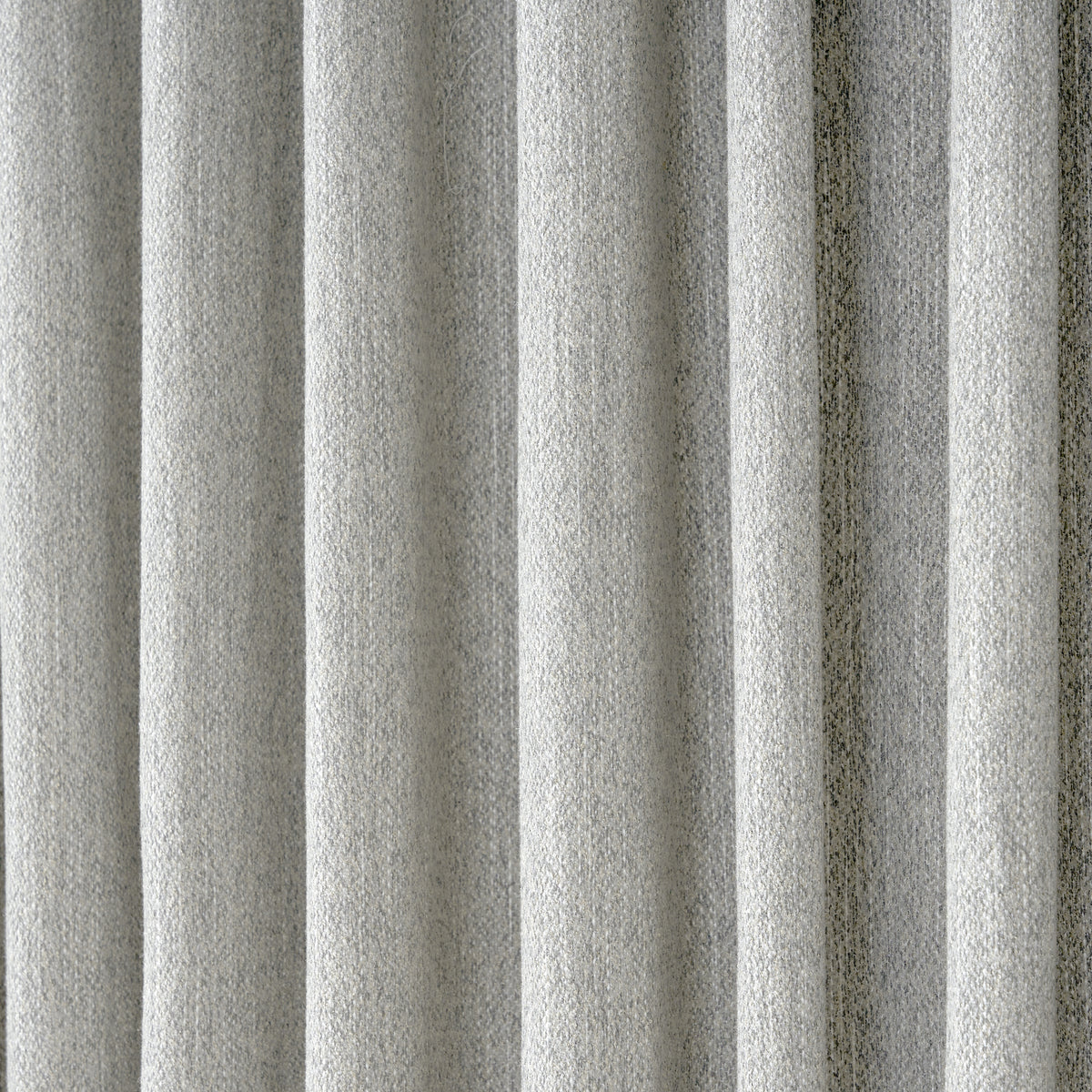 Laurence Heathered Weave Curtains in Ash, drape close up