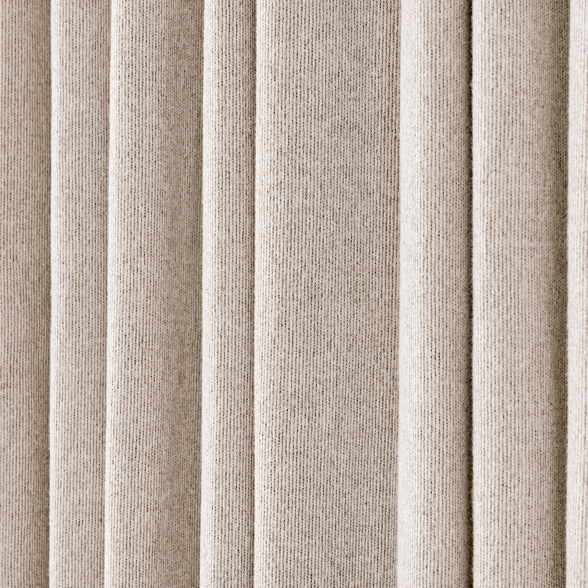 Pembroke Rib Weave Curtains in Pale Greige, drape close up