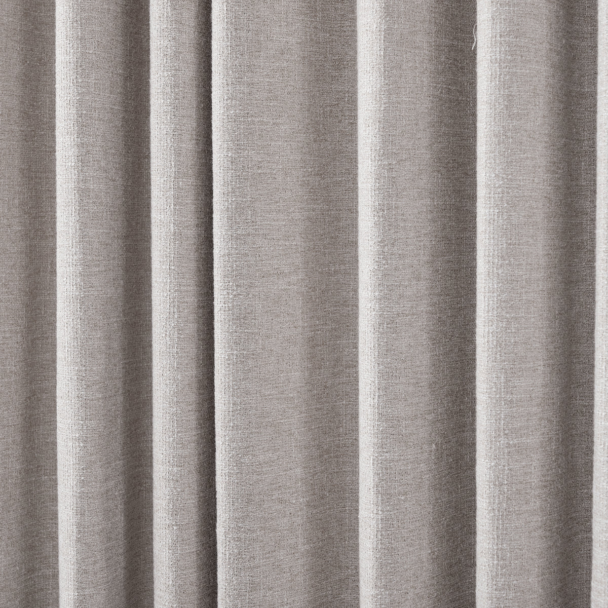 Tamsin Melange Weave Blackout Curtains in Greige, drape close up