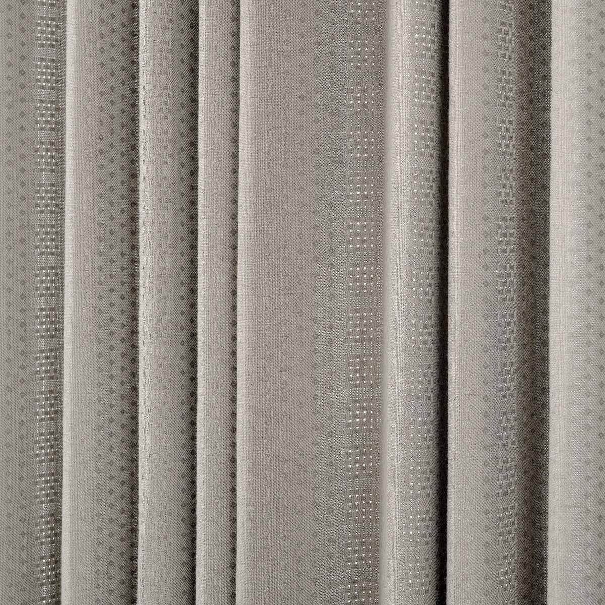 Ansel Eyelet Weave Curtains in Pewter, drape close up