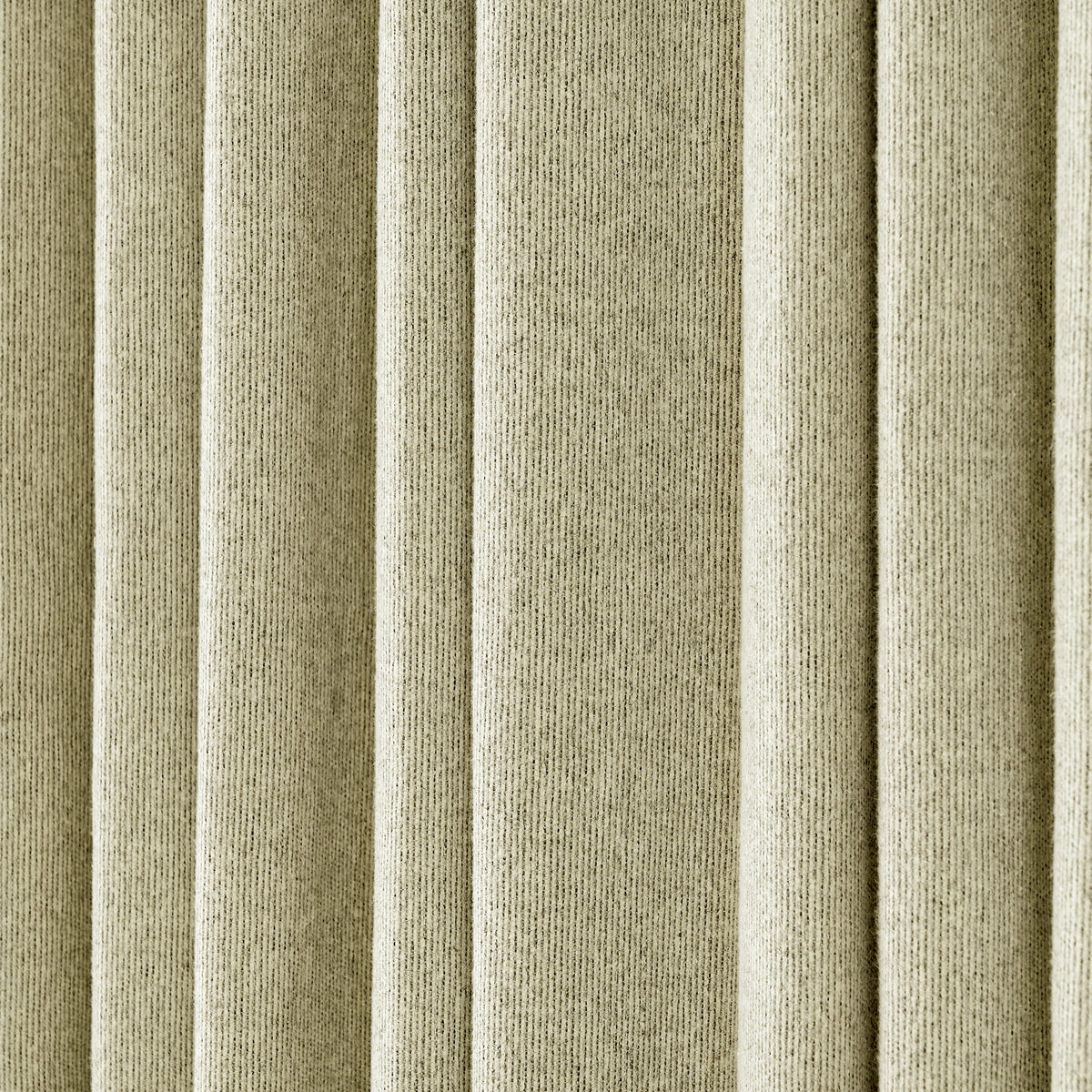 Pembroke Rib Weave Curtains in Khaki, drape close up