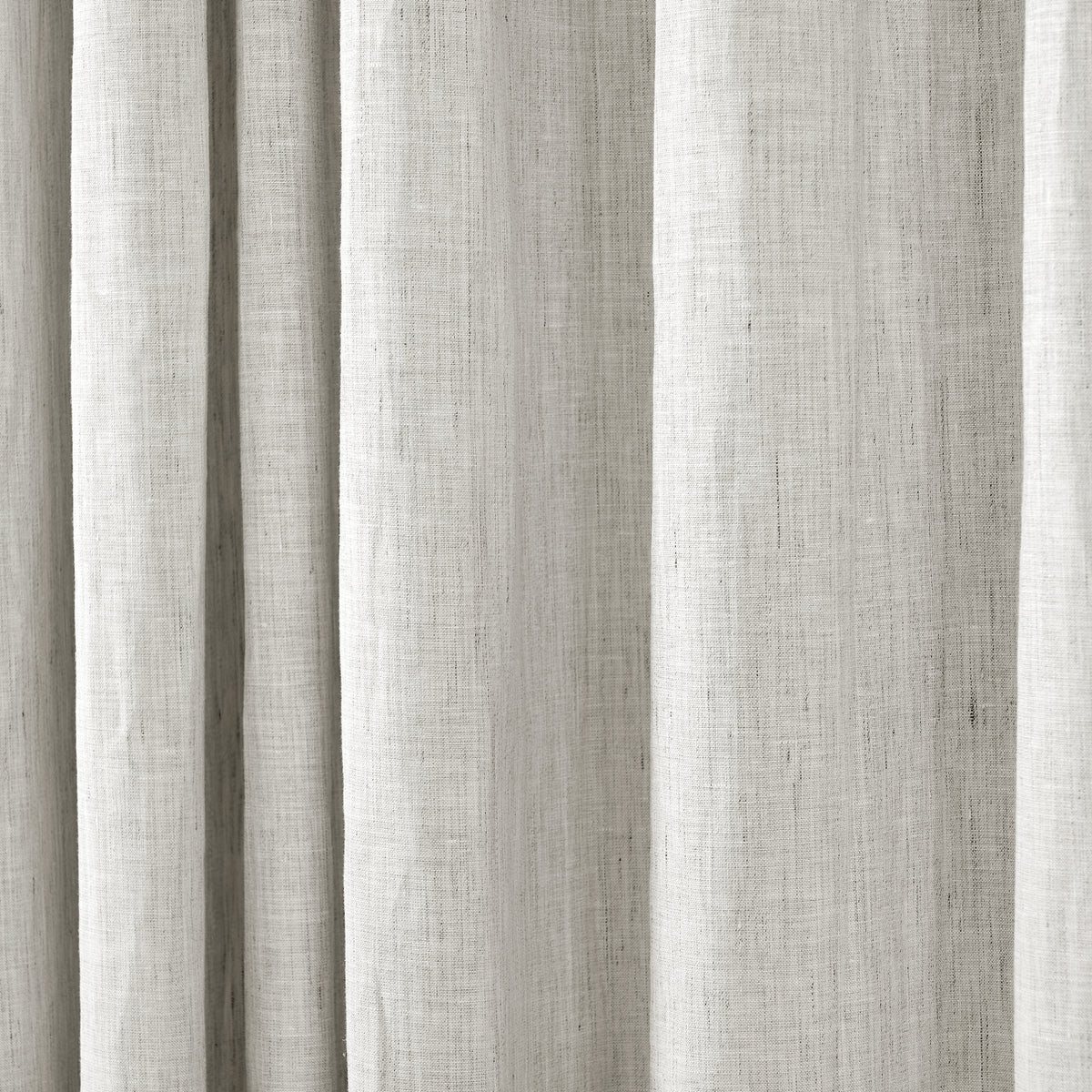 Rafe Slubbed Pure Linen Curtains in Sage Gray, drape close up