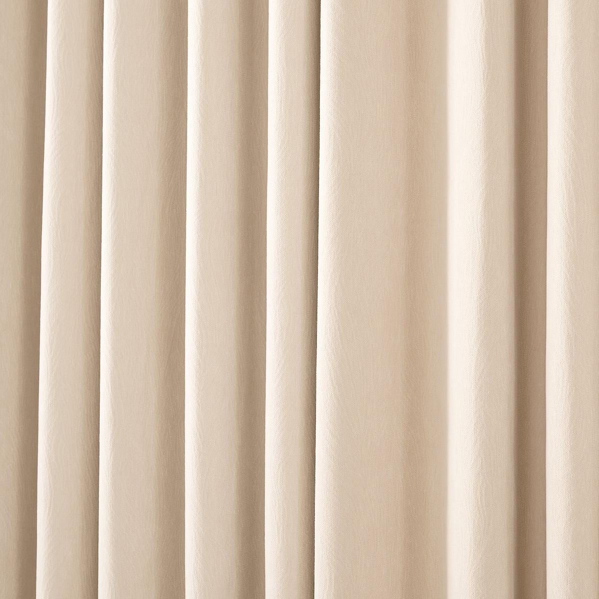 Ottilie Plush Chenille Blackout Curtains in Rich Ivory, drape close up