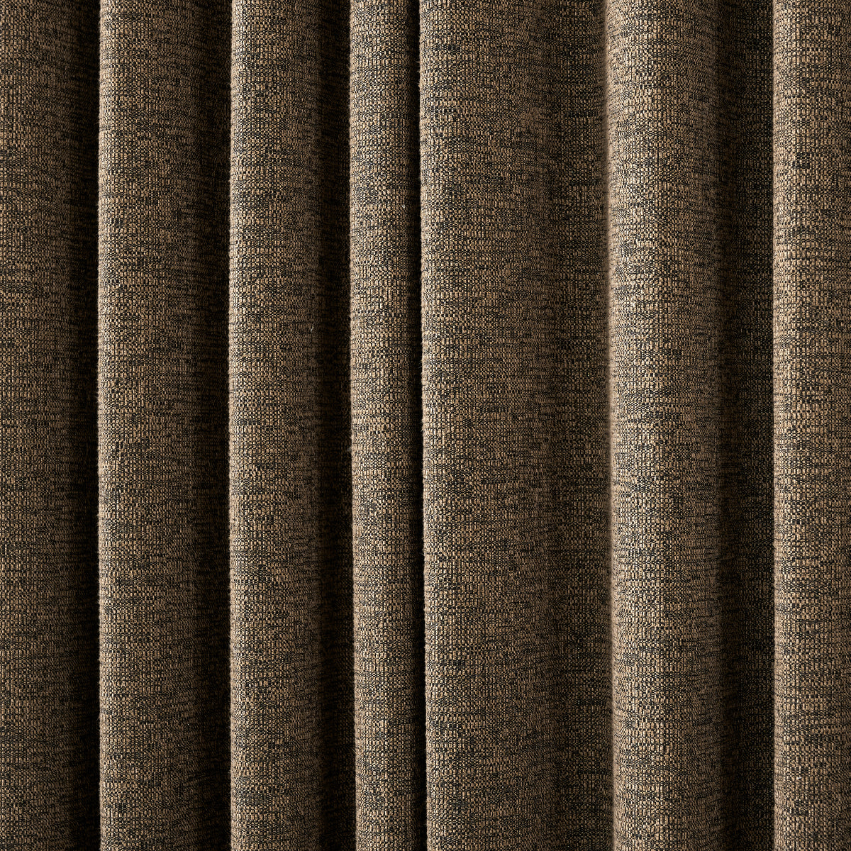 Everett Yarn-Dyed Jacquard Blackout Curtains in Cocoa, drape close up