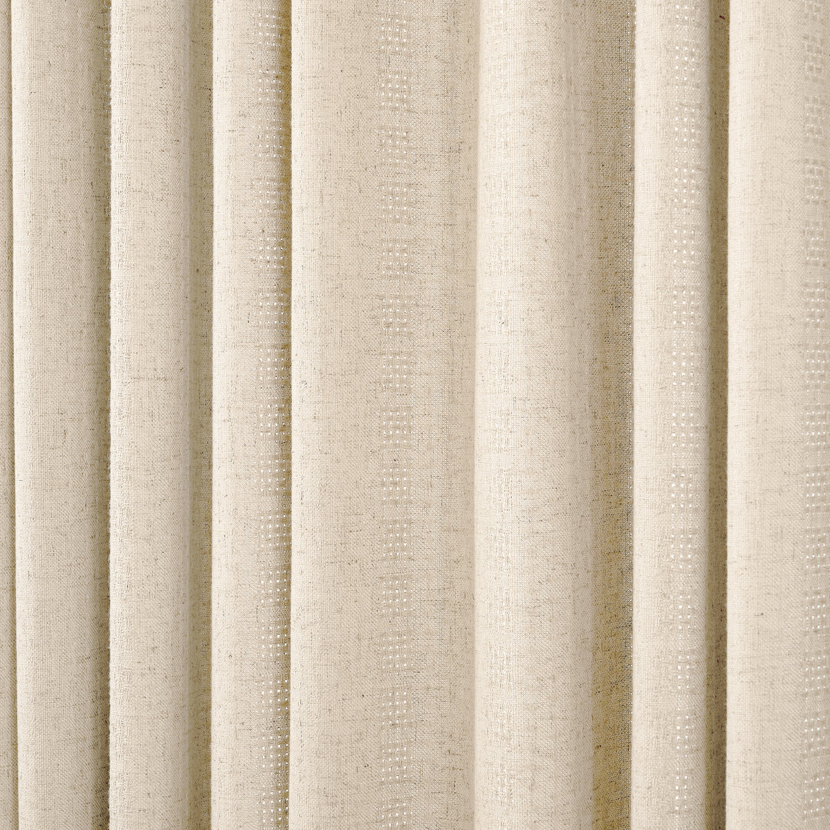 Ansel Eyelet Weave Curtains in Oat, drape close up