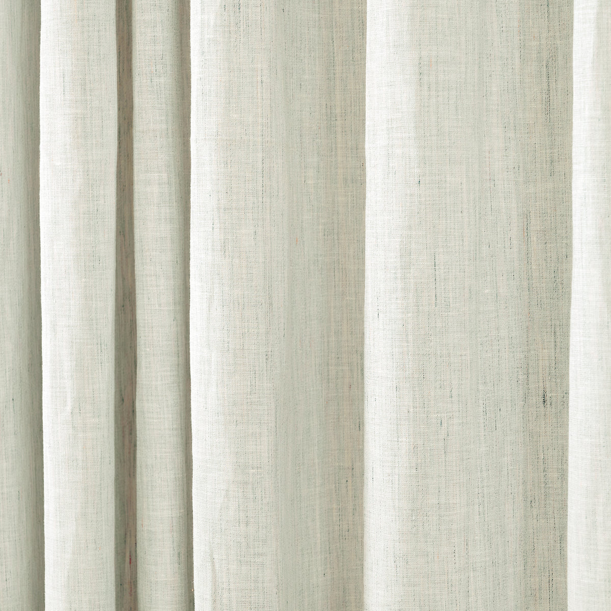 Rafe Slubbed Pure Linen Curtains in Chalk, drape close up