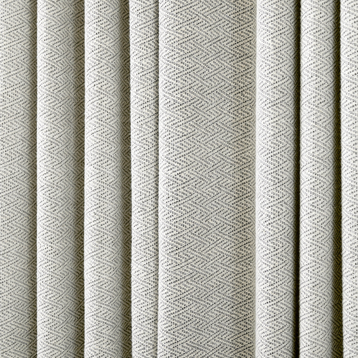 Pembroke Chevron Weave Curtains in Pewter, drape close up