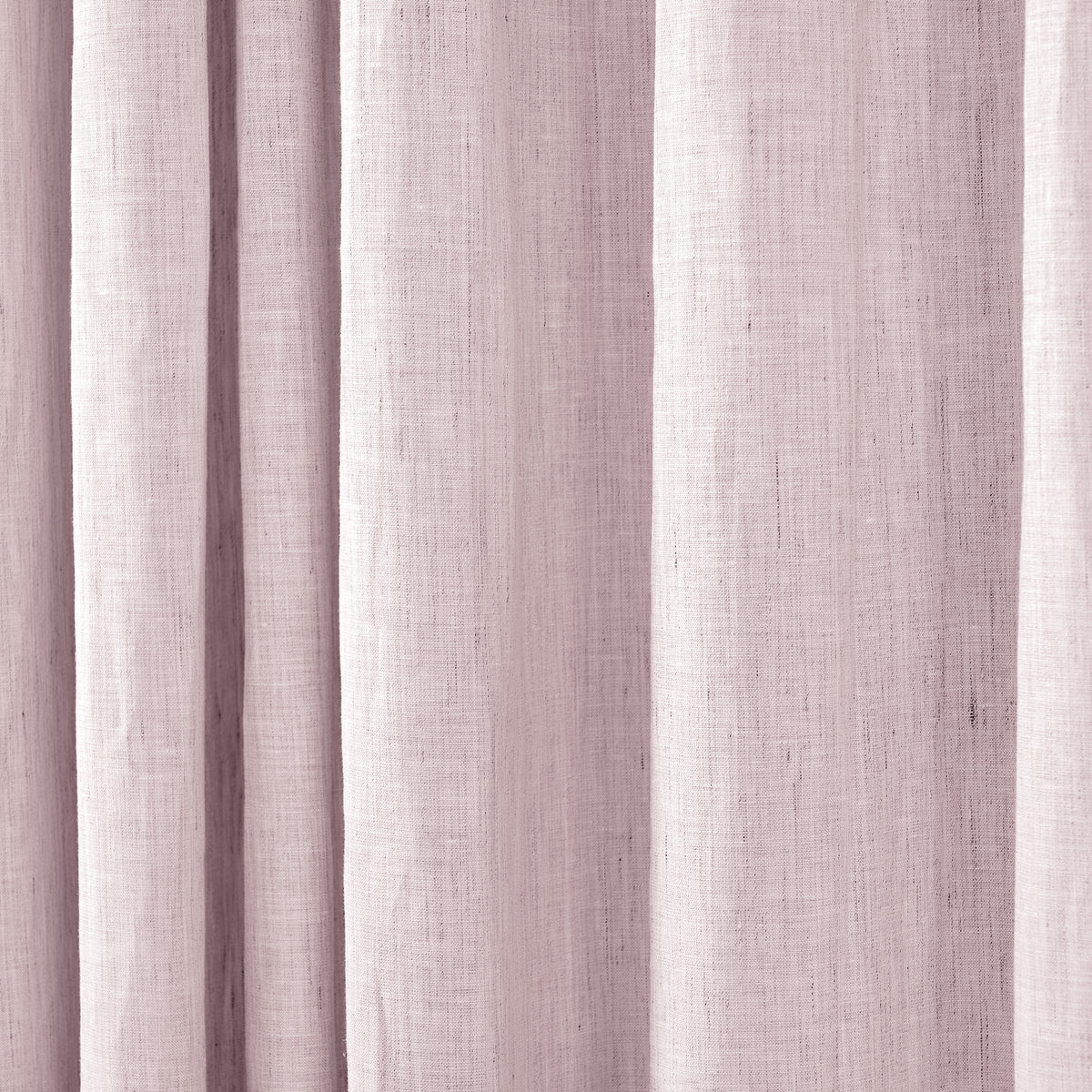 Rafe Slubbed Pure Linen Curtains in Dusty Rose, drape close up