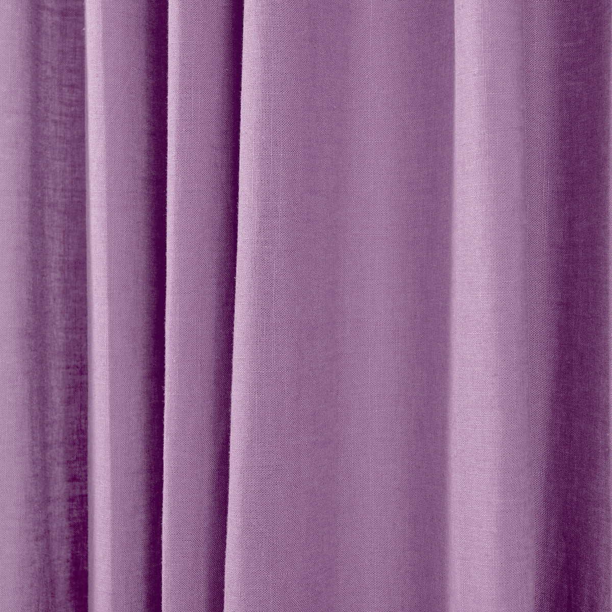 Edwina Linen-Cotton Curtains in Lilac, drape close up
