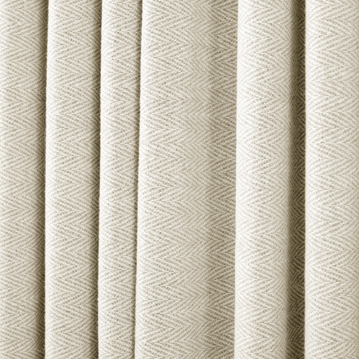 Pembroke Herringbone Weave Curtains in Oat, drape close up