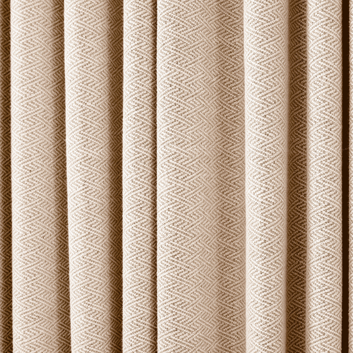 Pembroke Chevron Weave Curtains in Sand, drape close up