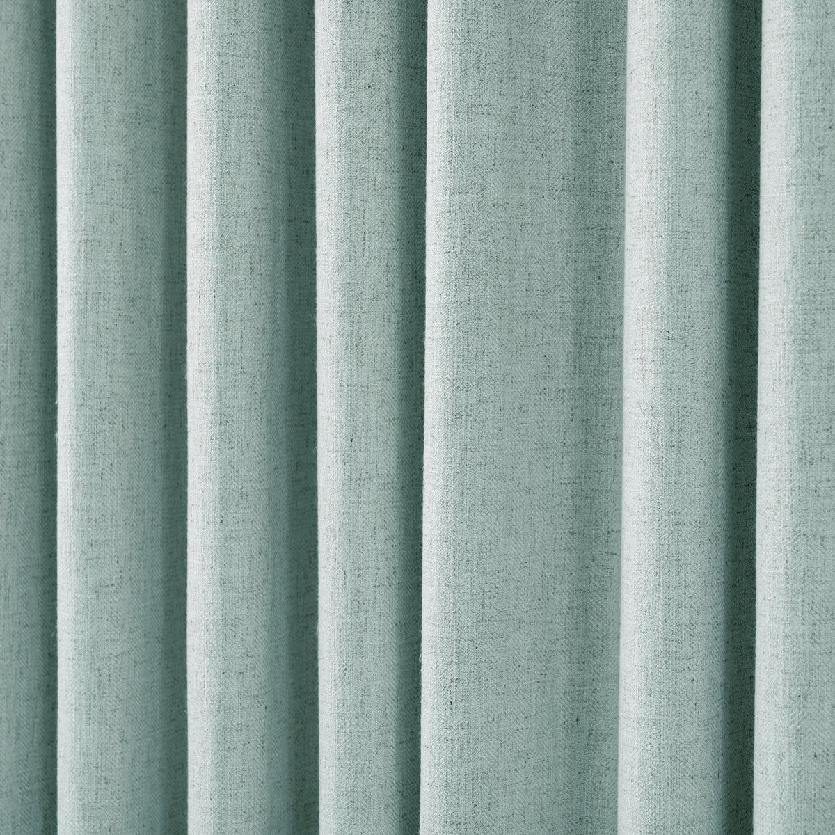Forrester Linen-Blend Slub Curtains in Dusty Blue, drape close up