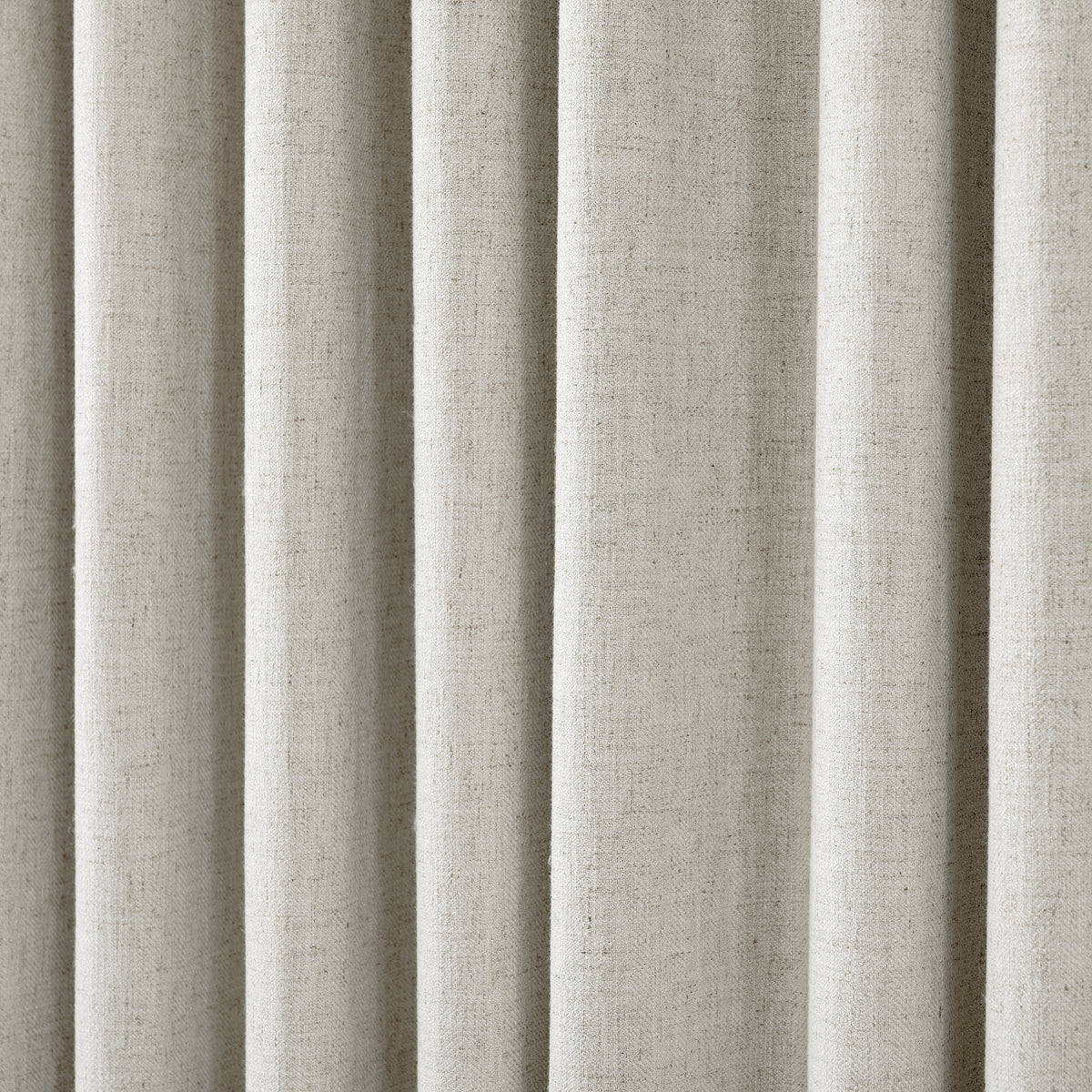 Forrester Linen-Blend Slub Curtains in Cool Greige, drape close up