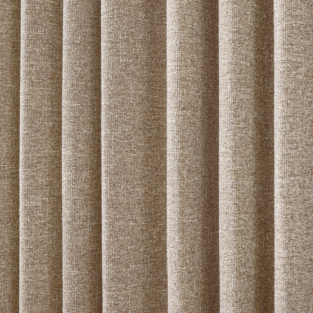 Tamsin Melange Weave Blackout Curtains in Warm Flax, drape close up