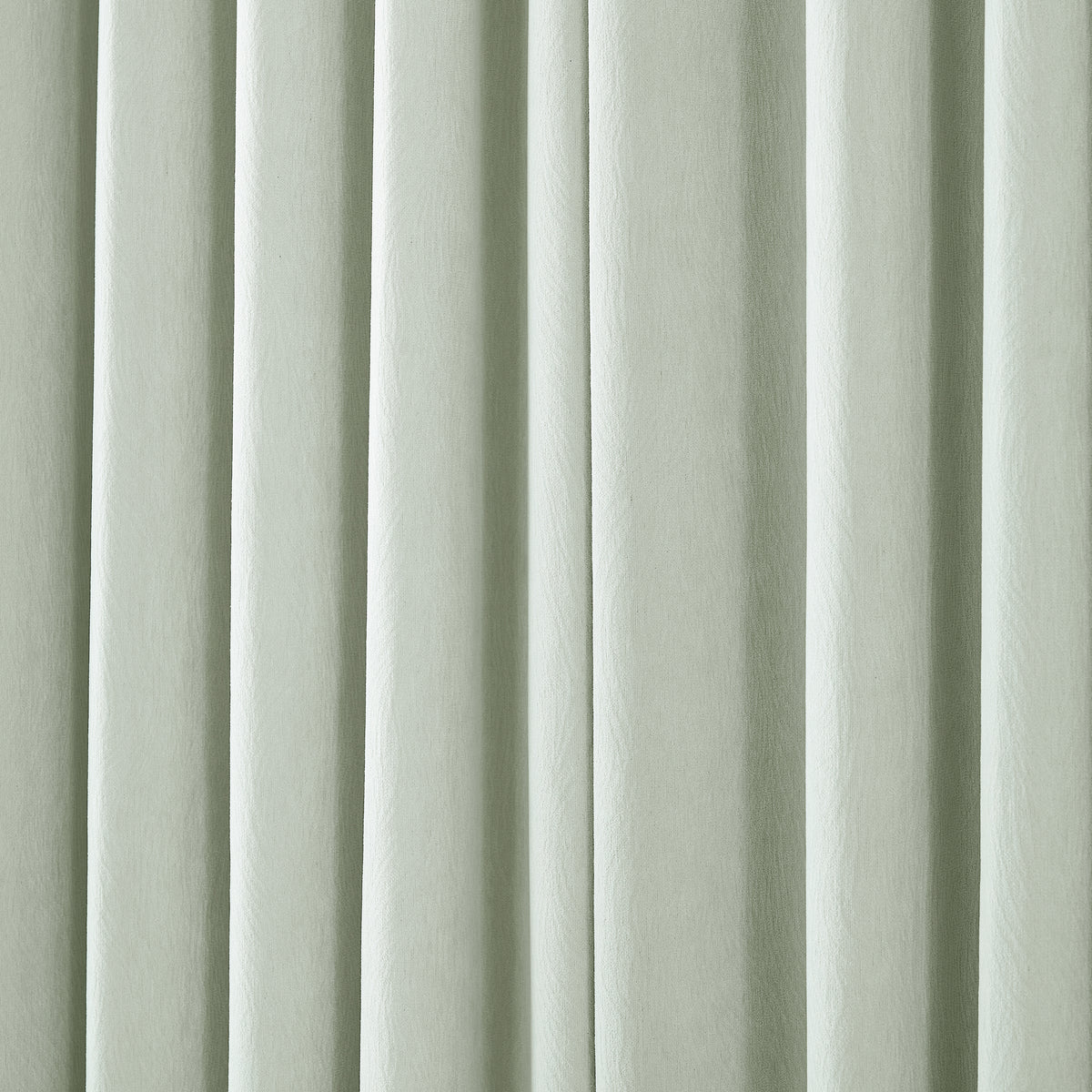 Ottilie Plush Chenille Blackout Curtains in Mint, drape close up