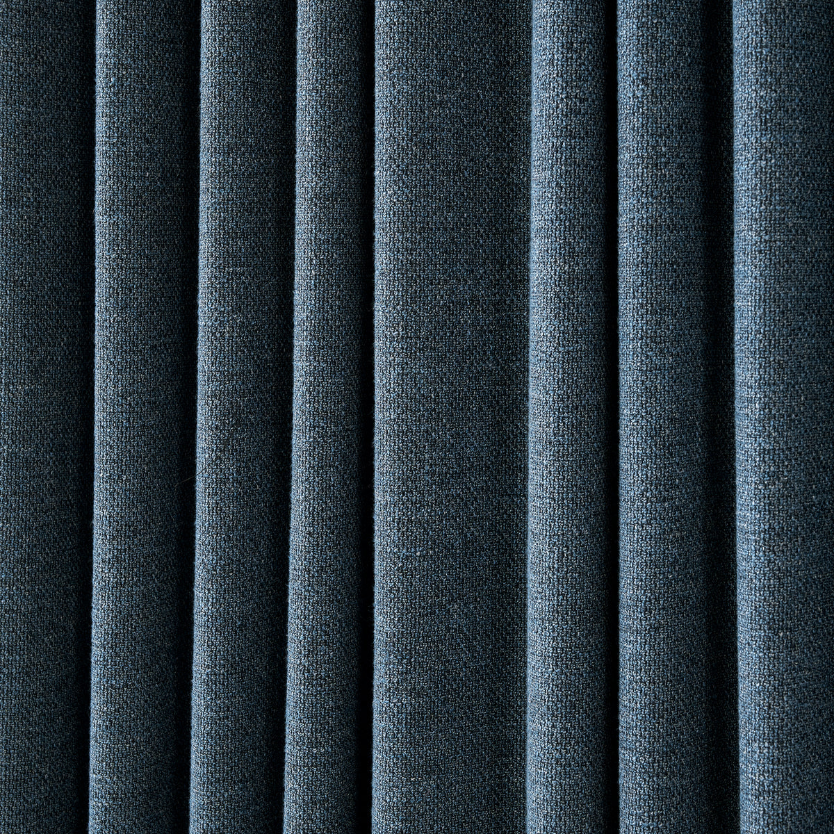 Kendall Basketweave Blackout Curtains in Navy, drape close up