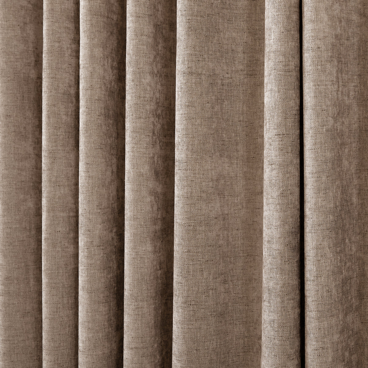 Prentiss Reversible Slub Curtains in Cocoa, drape close up