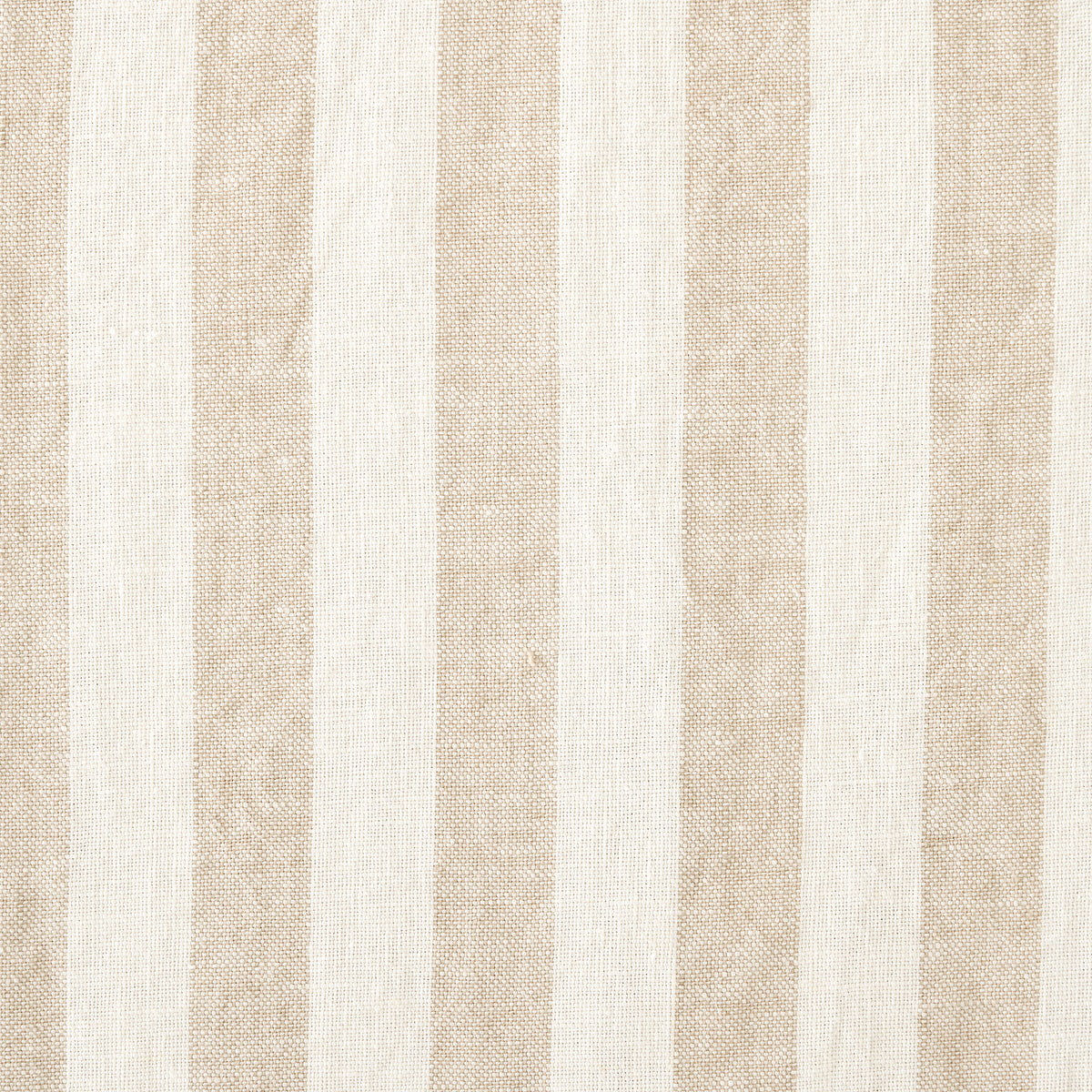 Carrick Striped Pure Linen Curtains in Flax Bold Check, weave close up