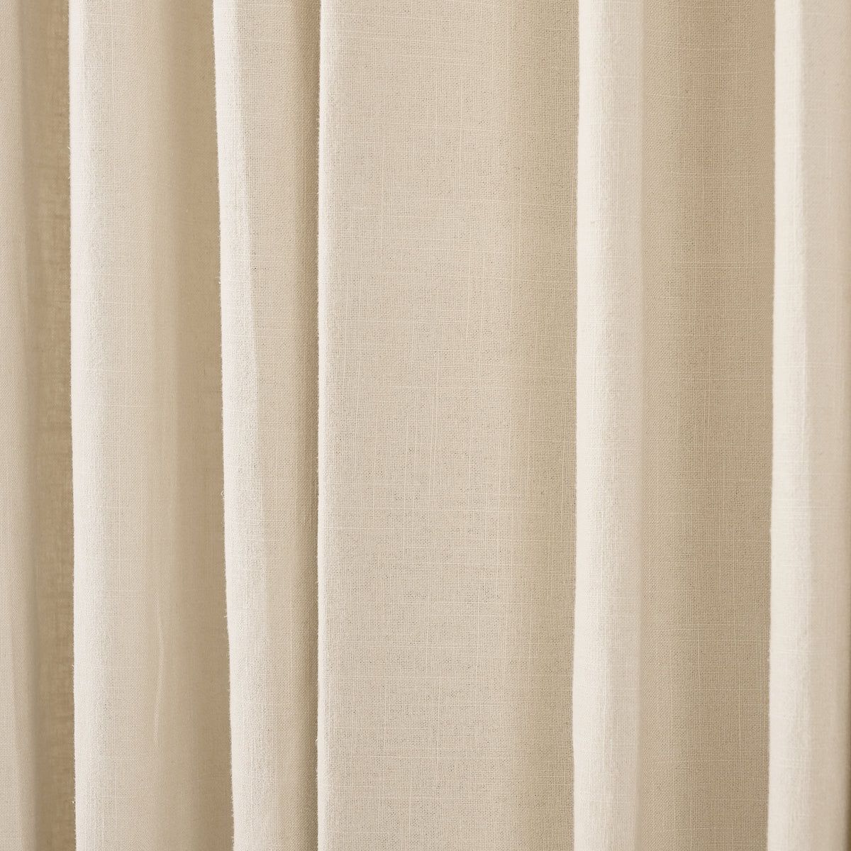 Edwina Linen-Cotton Curtains in Natural, drape close up