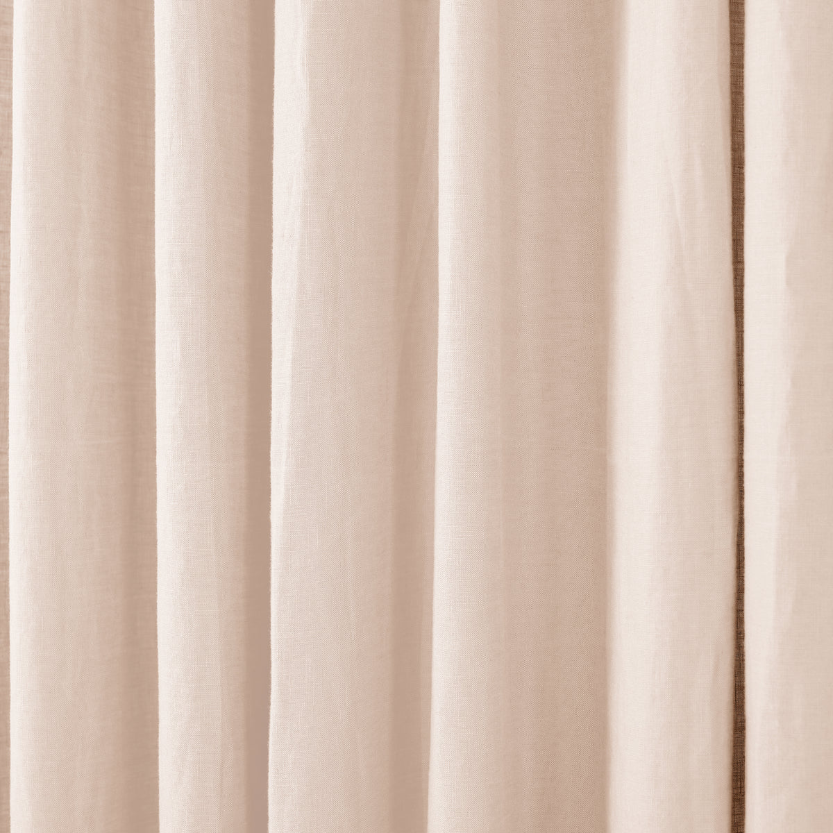 Maribel Lightweight Pure Linen Curtains in Blush, drape close up