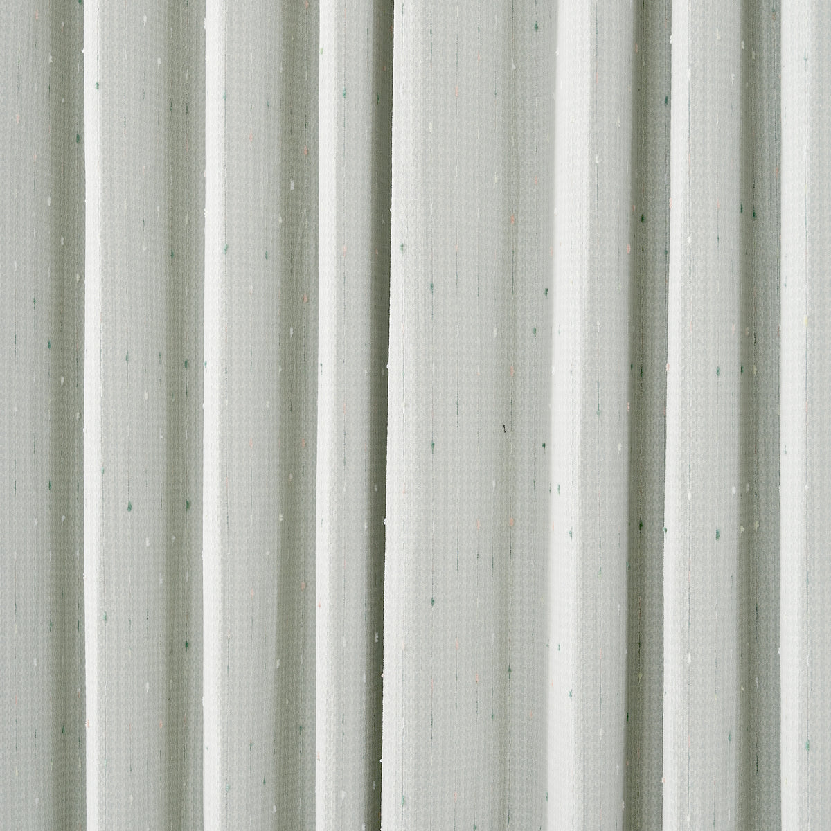 Clarice Tonal Jacquard Blackout Curtains in Light Green, drape close up