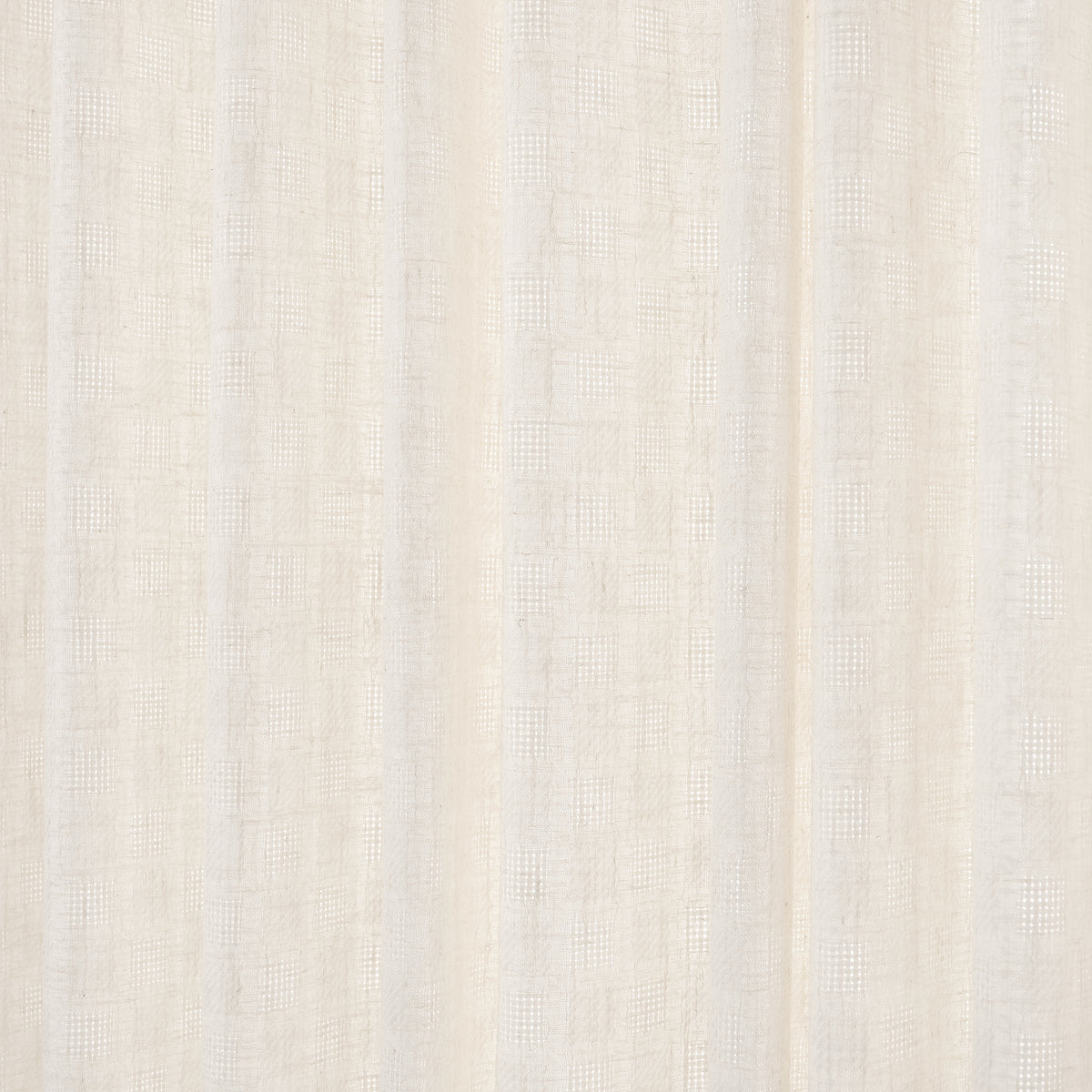 Lockwood Open-Grid Weave Curtains in Oat, drape close up