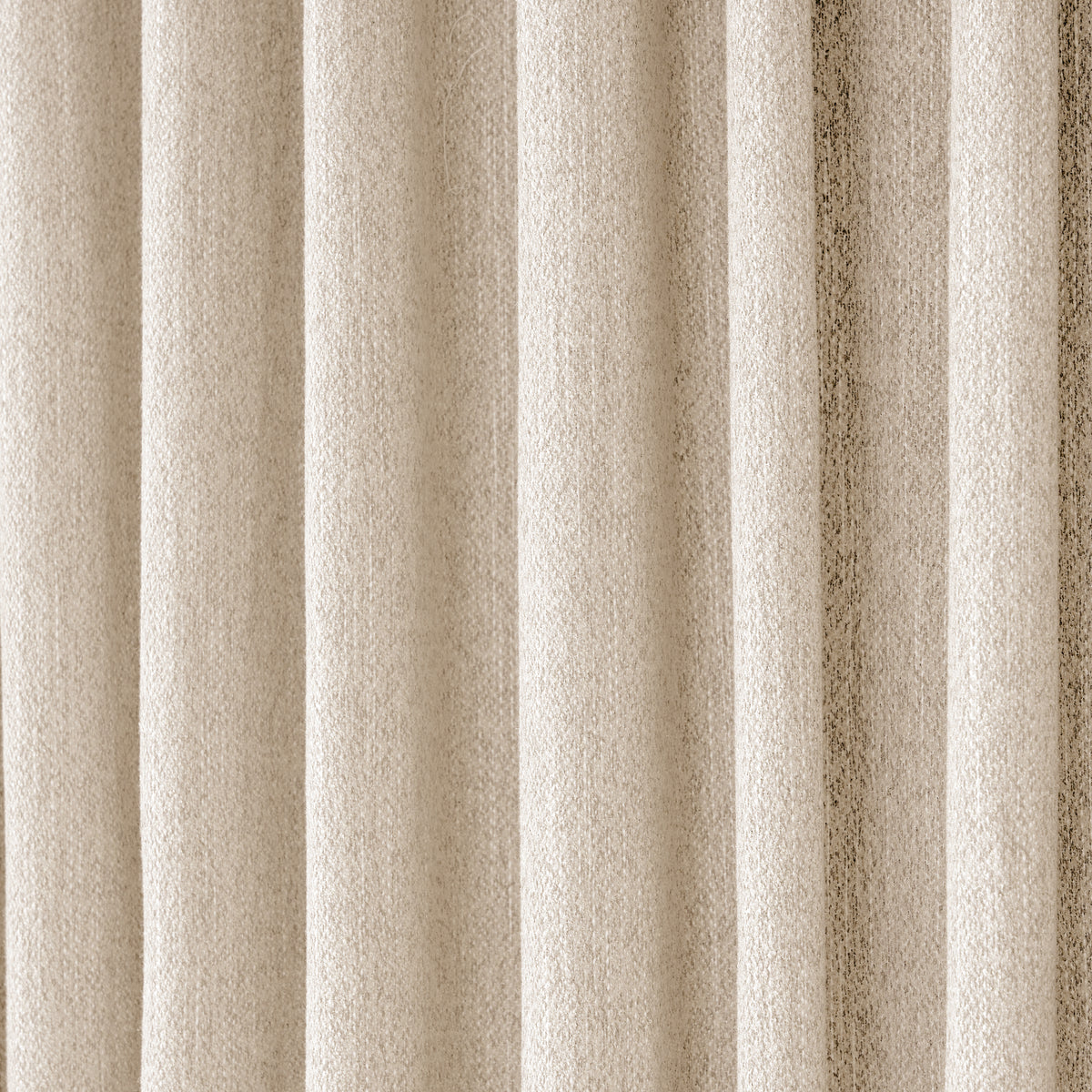 Laurence Heathered Weave Curtains in Sand, drape close up