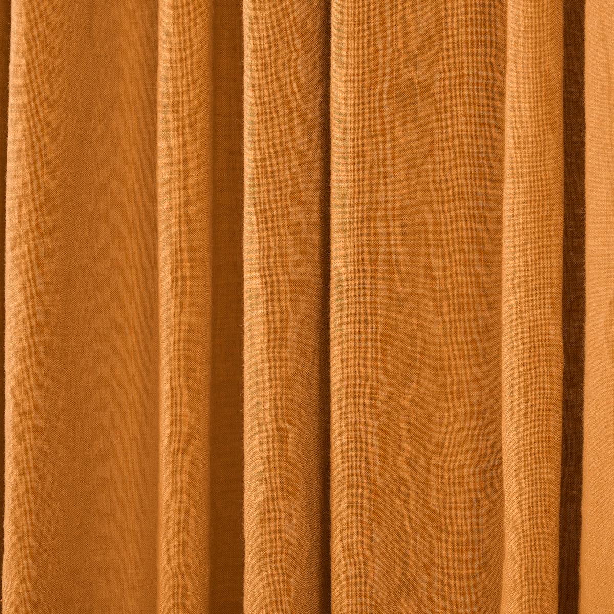 Ainsley Pure Linen Curtains in Terracotta, drape close up