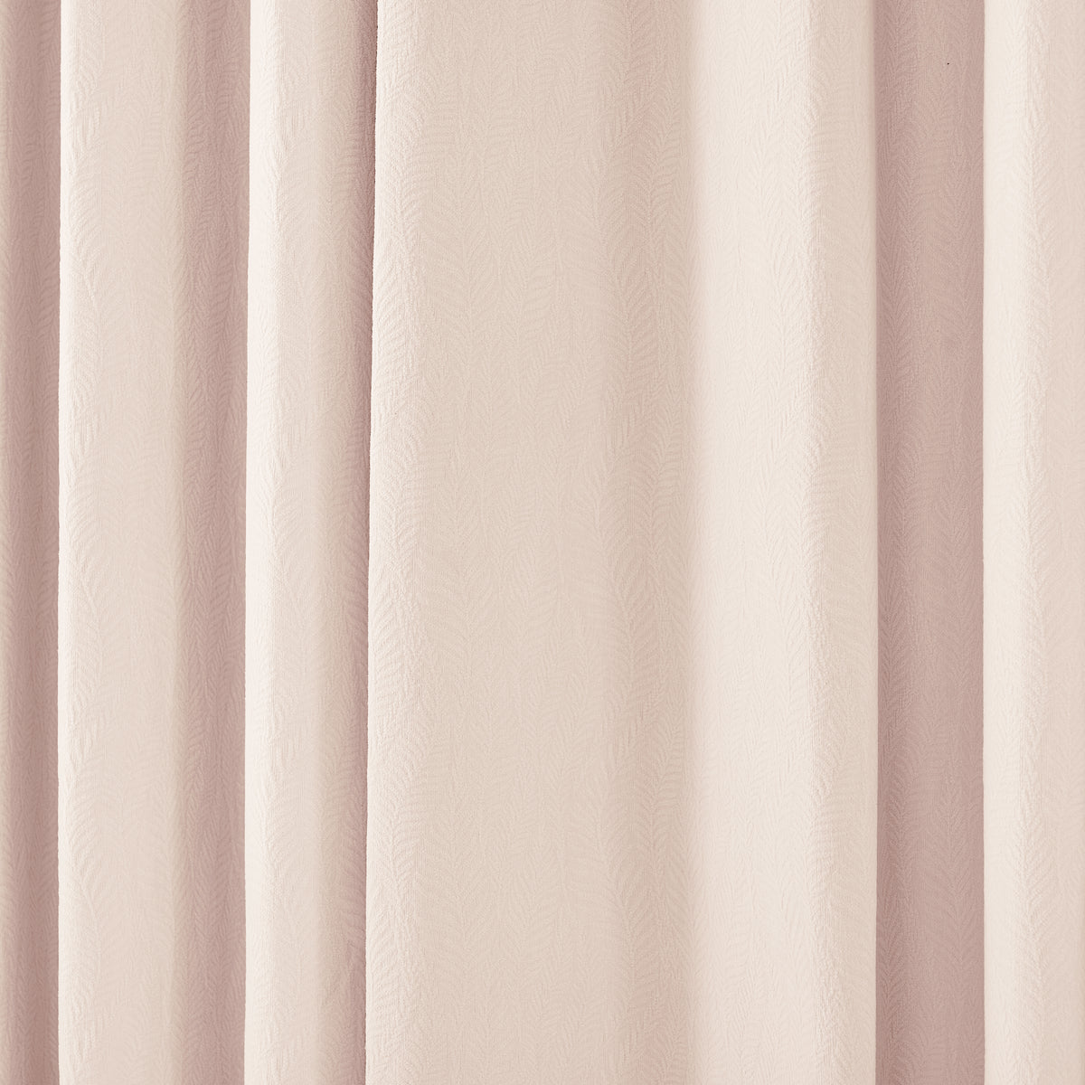 Cordelia Sculpted Chenille Blackout Curtains in Blush, drape close up