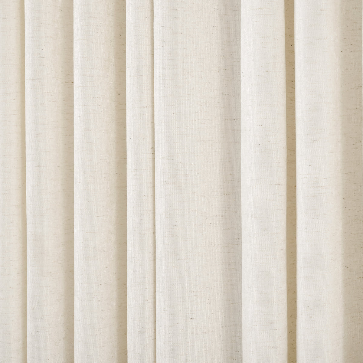 Prentiss Reversible Slub Curtains in Chalk, drape close up