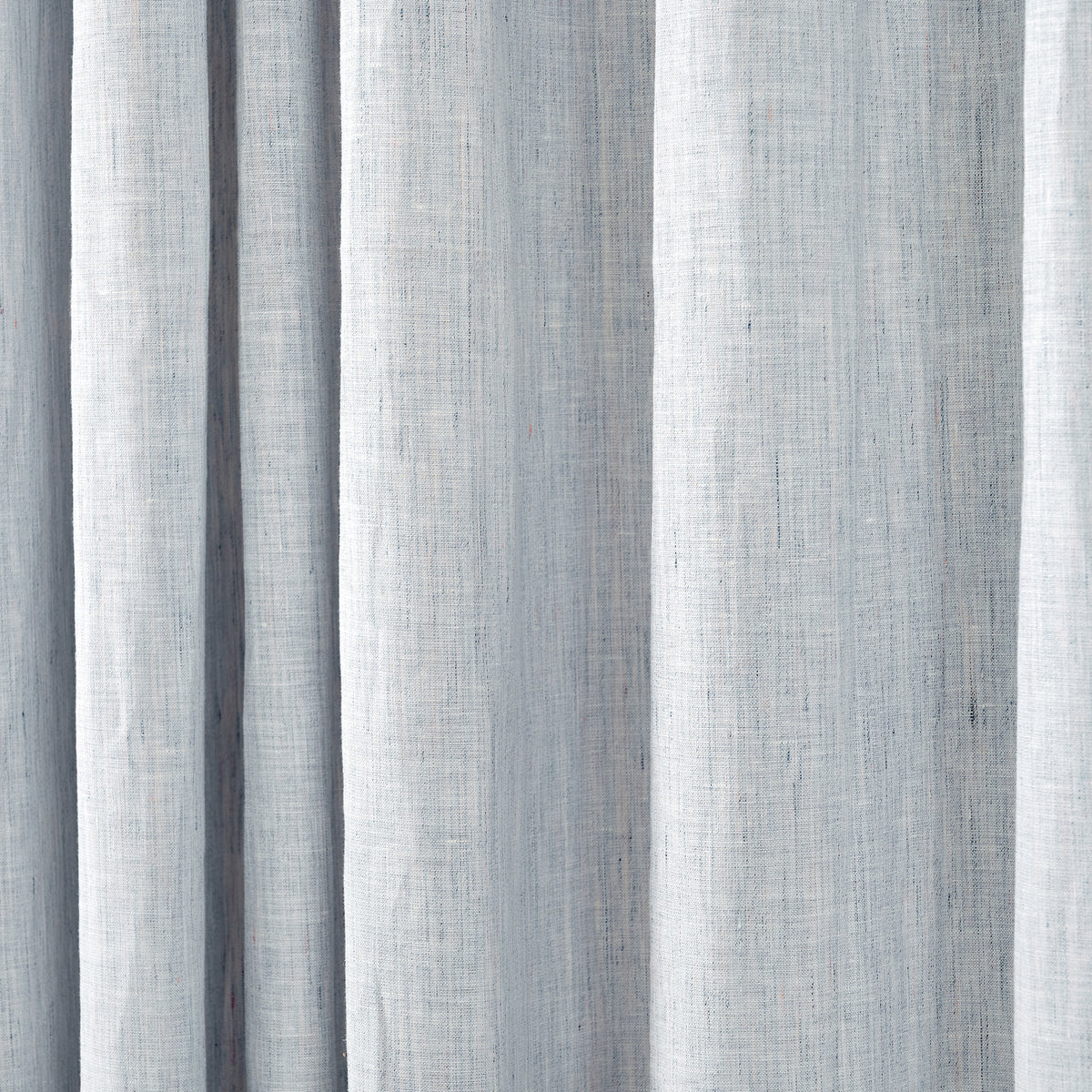 Rafe Slubbed Pure Linen Curtains in Chambray, drape close up