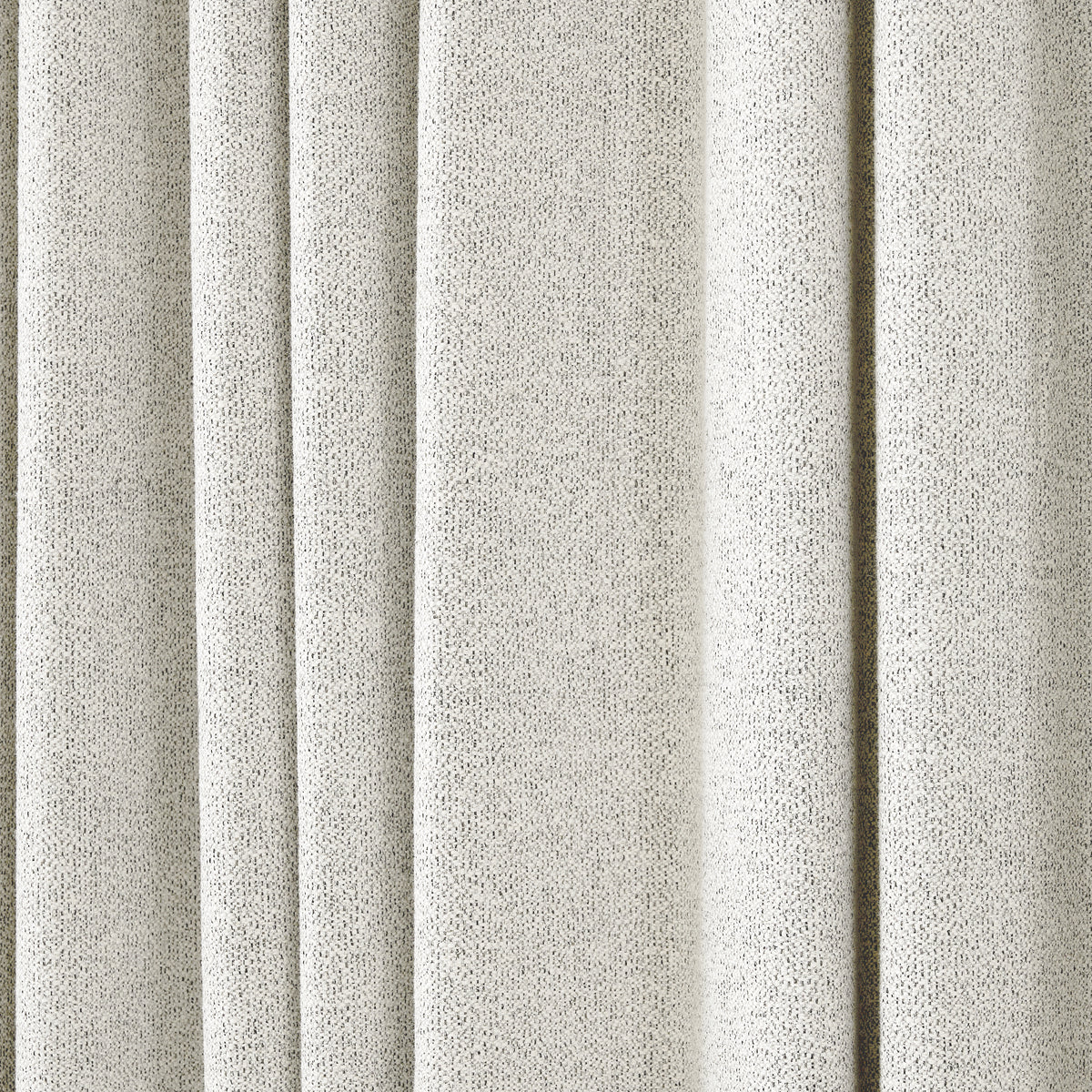 Pembroke Flecked Weave Curtains in Cool Chalk, drape close up