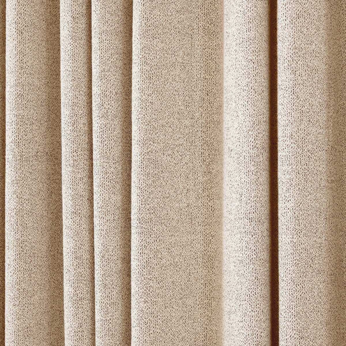 Pembroke Flecked Weave Curtains in Sand, drape close up