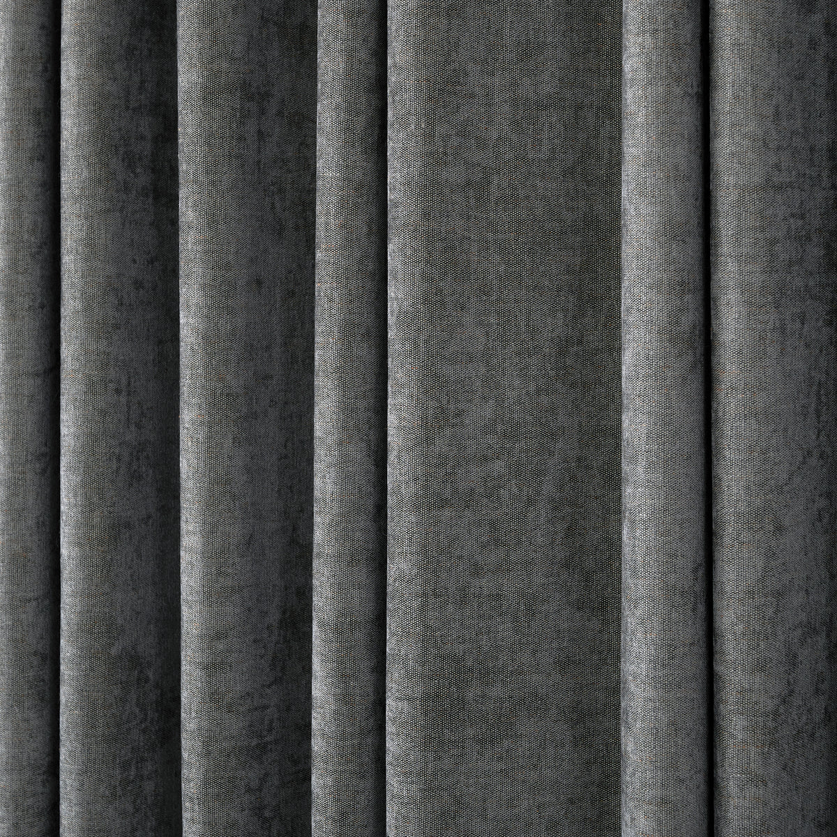 Prentiss Reversible Slub Curtains in Charcoal, drape close up