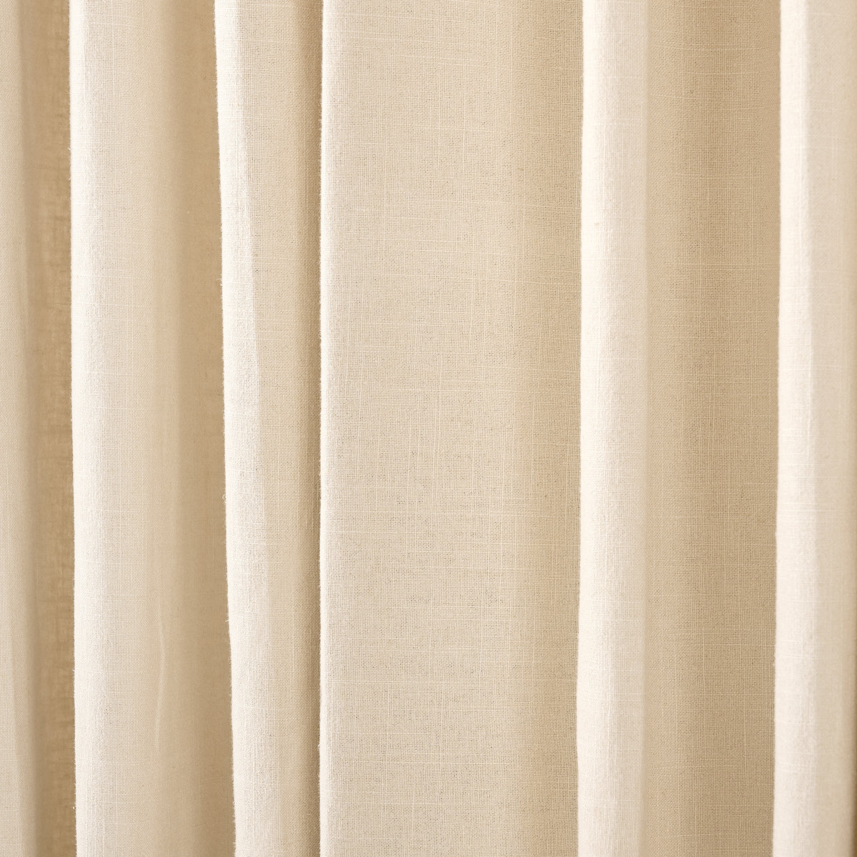 Edwina Linen-Cotton Curtains in Ivory, drape close up
