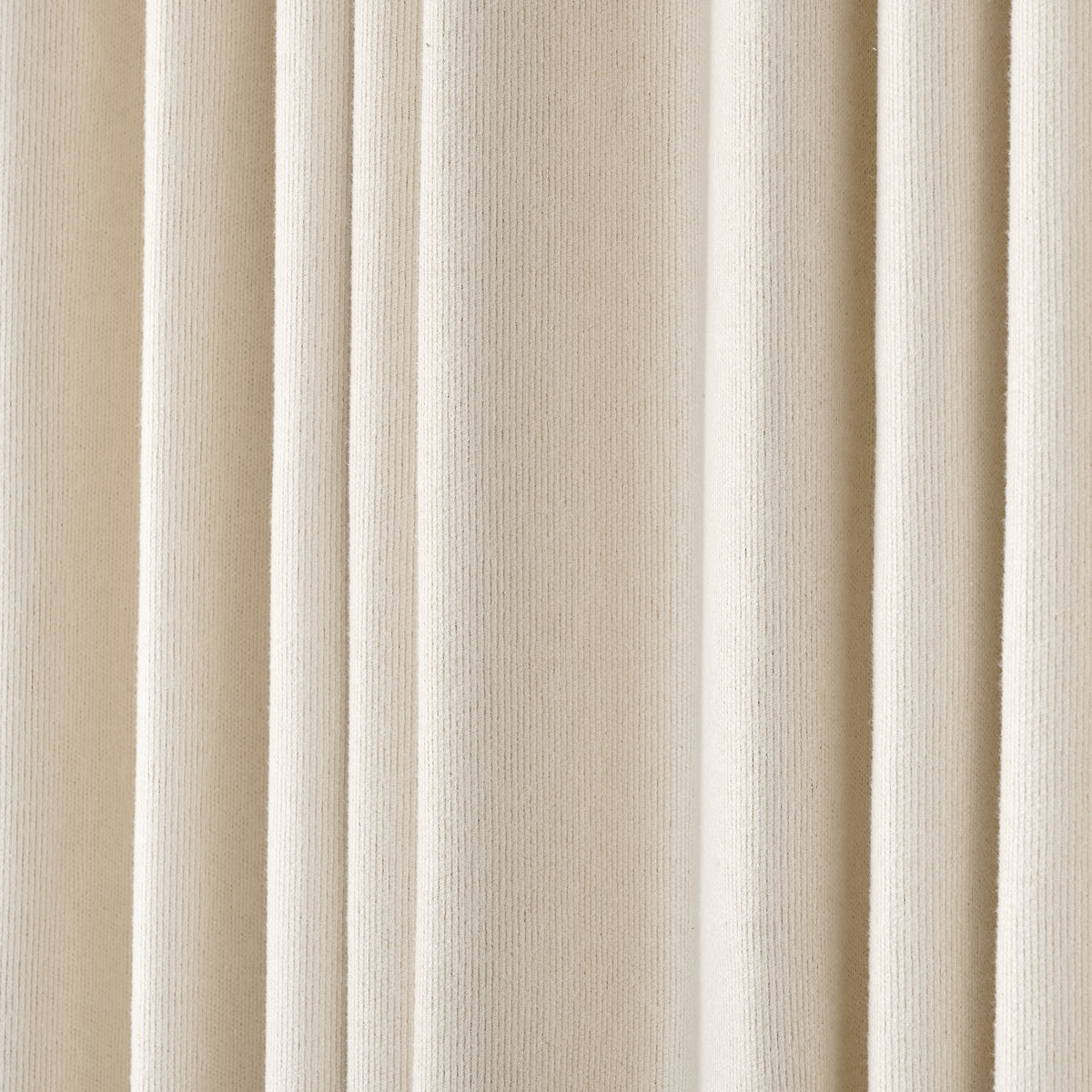 Pembroke Rib Weave Curtains in Chalk, drape close up