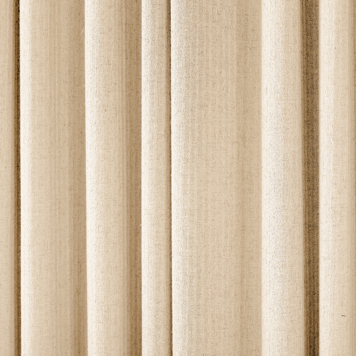 Ansel Slub Weave Curtains in Oat, drape close up