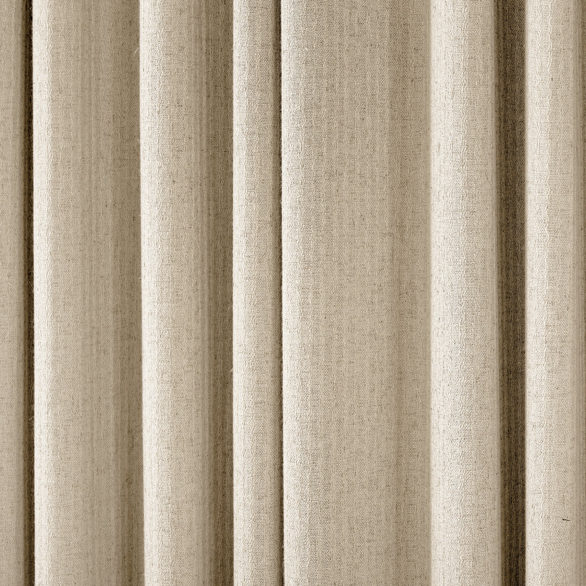 Ansel Slub Weave Curtains in Warm Greige, drape close up