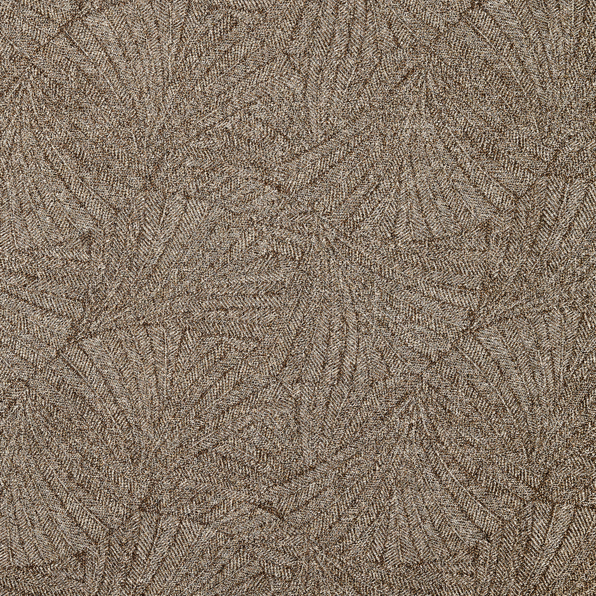 Bramwell Leaf Jacquard Blackout Curtains in Cocoa, weave close up