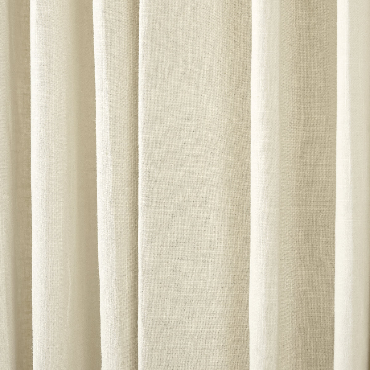 Edwina Linen-Cotton Curtains in Celadon Cream, drape close up