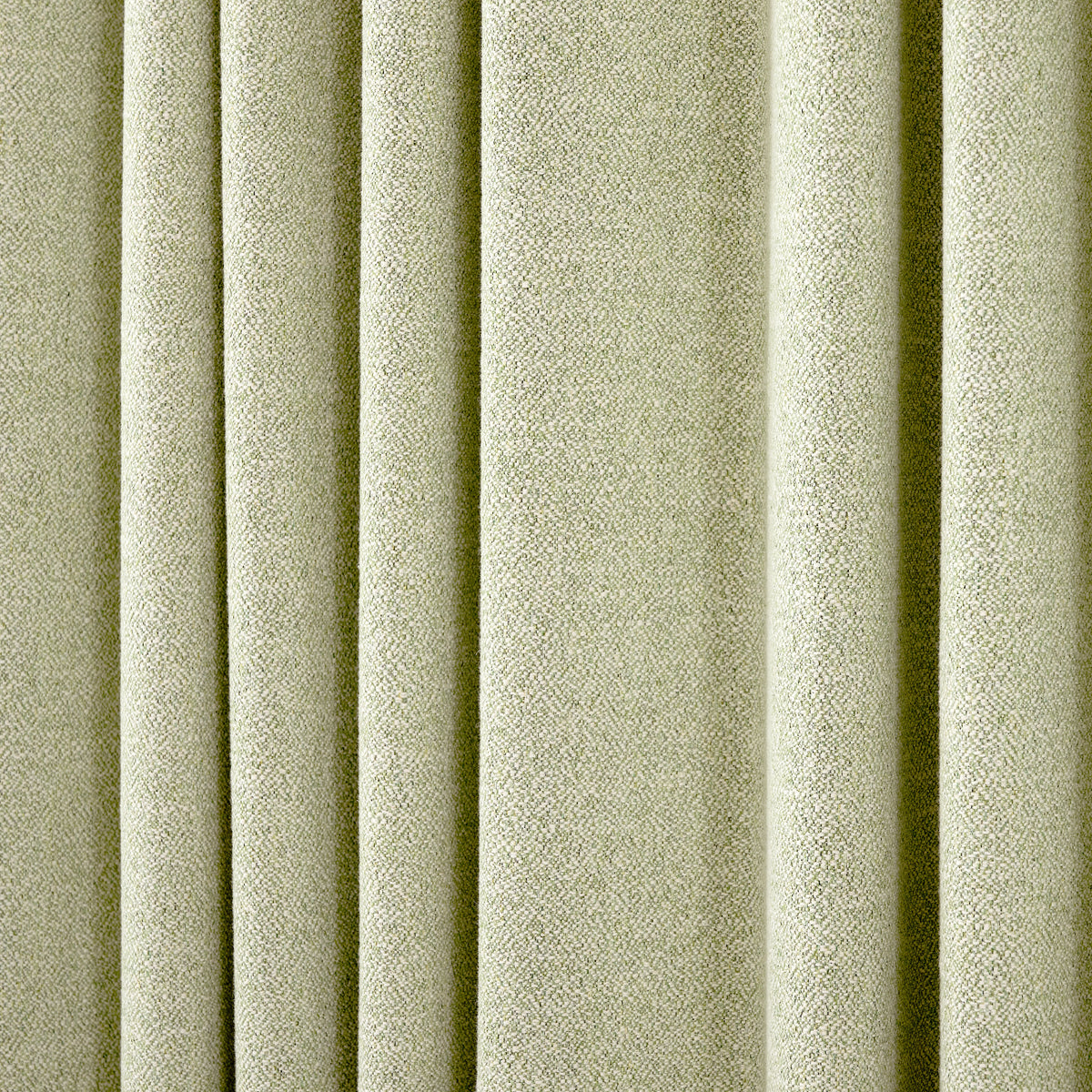 Pembroke Flecked Weave Curtains in Olive, drape close up