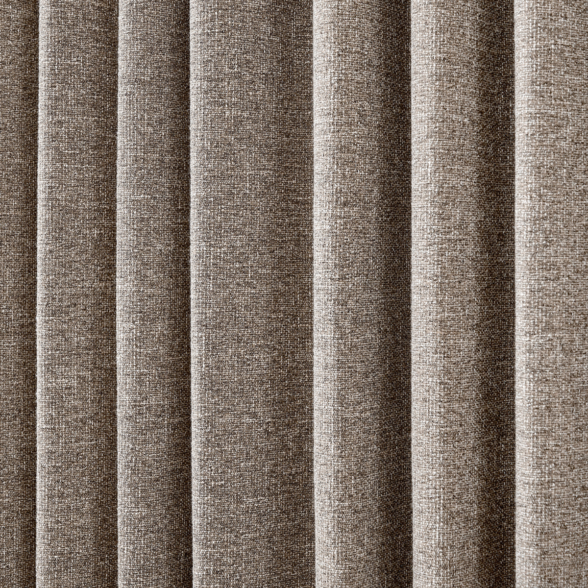 Tamsin Melange Weave Blackout Curtains in Cool Stone, drape close up