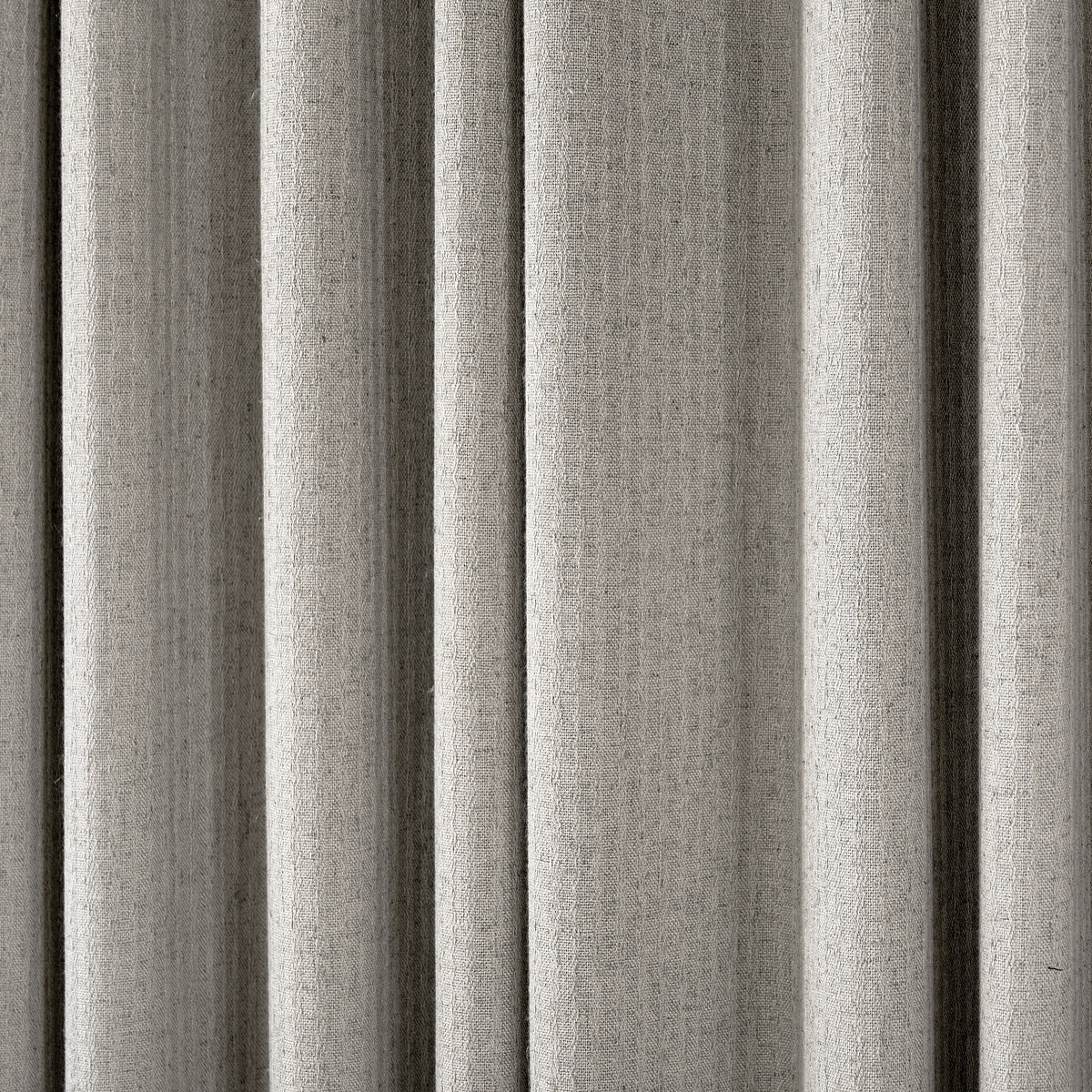 Ansel Slub Weave Curtains in Pewter, drape close up