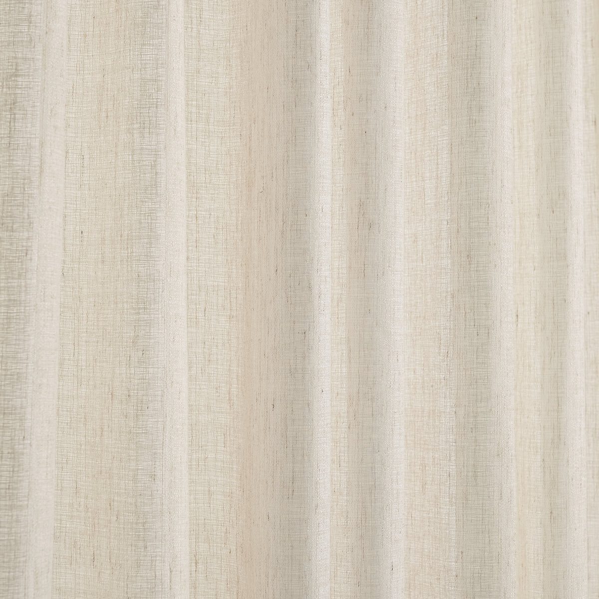 Noemi Linen-Blend Sheer Curtains in Warm Chalk, drape close up