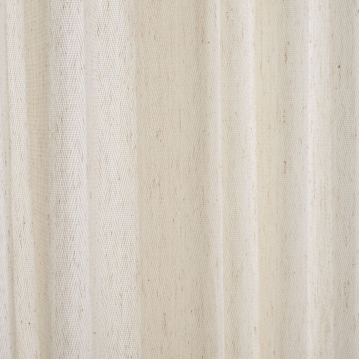 Isabeau Chevron Voile Sheer Curtains in Chalk, drape close up