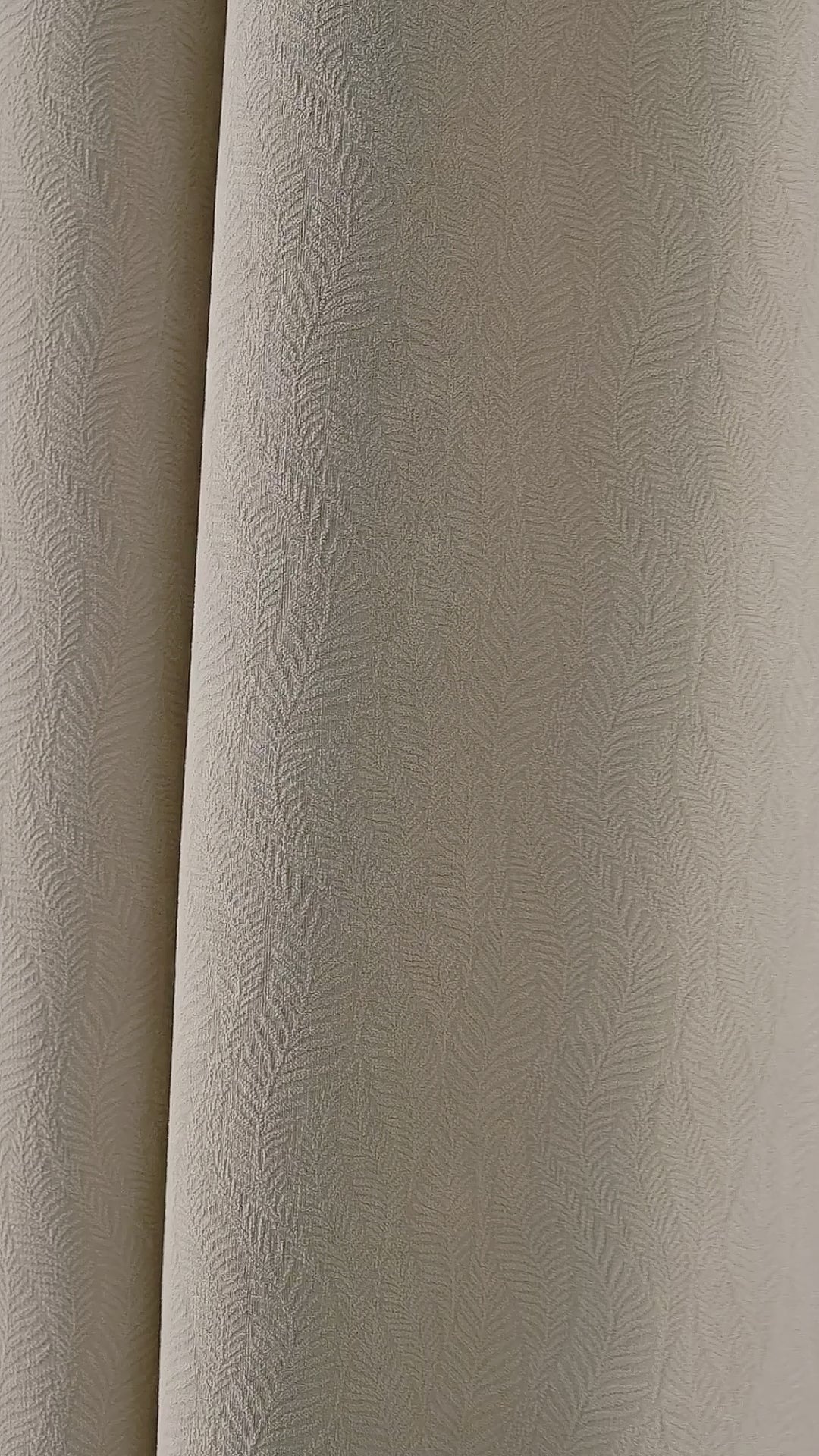 Cordelia Sculpted Chenille Blackout Curtains in Greige, drape video