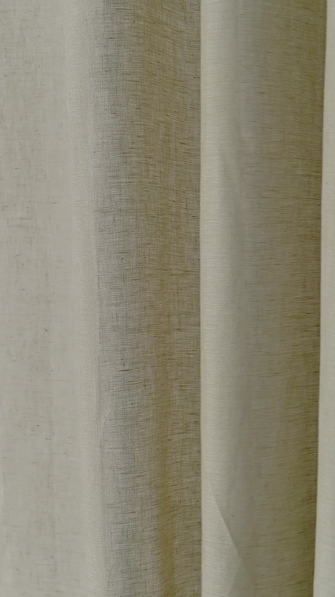 Maribel Lightweight Pure Linen Curtains in Mushroom, drape video